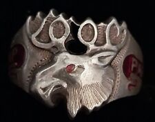 Vintage Sterling Silver Moose ring about 10.5 weighs 10 grams Nice Ring Balfour picture