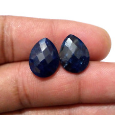 AA+ Excellent Blue Sapphire Pair Checker Pear 18.90 Crt Unique Loose Gemstone picture