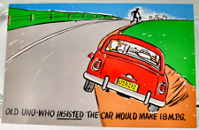 Highway Humor Comic PostCard- Frye & Smith H-417 Insisted the Car Would Get 18 picture