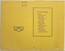 1966 Ford Fairlane Media Information Photo and Copy Release Press Kit Folder picture
