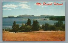Mt. Desert Island Maine as Seen Across Frenchmans Bay from The Mainland Postcard picture