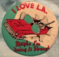 Randy Newman I Love L.A. Maybe I’m Doing It Wrong Vintage Pinback Button Pin picture