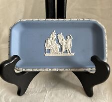 WEDGWOOD Jasperware Blue Neo-classical Soap Dish Or Trinket Tray picture