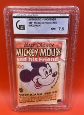 Walt Disney 1971 Mickey Mouse & Friends WAX PACK NM 7.5 Global Authentication  picture