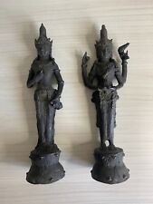 Lot of 2 Vintage Southeast Asian Metal Statues/Figures 10