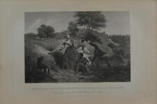 Antique Revolutionary War Approach of the British Original 1870's Engraving Art picture