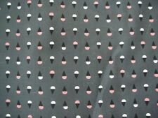 3.5 yards vintage cotton fabric feedsack style grey pink white black quilting picture