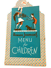 Howard Johnson Vintage Menu for Children picture