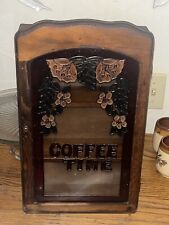Vintage 1970s Retro “Coffee Time” Cabinet Wall Hanging Or Tabletop Setting picture