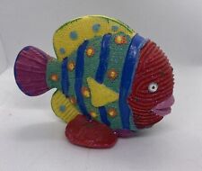 Tradewind Bay Poly stone Tropical Fish Figurine 3.5”X5” Multicolor 3D Fish   picture