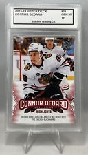 Connor Bedard Graded 10 Gem Mint Rookie Card 2023-24 Upper Deck NHL Debut RC picture