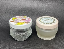 2 Vtg AVON Empty Fragrance Jars -- Magnolia & Cotillion Cream Sachet picture