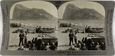 Keystone, Stereo, the Rock of Gibraltar, once outpost of civilization Vintage st picture