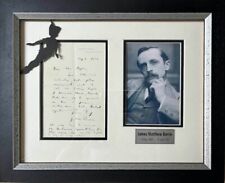 J M BARRIE HAND WRITTEN LETTER Mounted and Framed picture