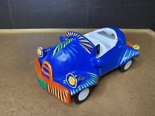Vintage Handmade Clay Pottery Mexican Folk Art, Blue Car by Gerardo Ortega picture