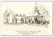 c1940 Remodeling Design Methodist Church Exterior Ofallon Illinois IL Postcard picture
