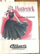 Butterick Fashion News Feb 1958 Four Color, Holiday,Gifts, Christmas Dresses picture