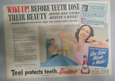 Teel Liquid Dentifrice Ad: Wakeup Before Tooth Loss  1944 Size: 11 x 15 Inches picture