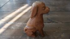 Antique Hand Made Golden Retriever Lab Carved Wood Dog Outsider Folk Art 6