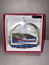 Nation’s Treasures 24K Gold Flashed Brass Nova Scotia Ornament So Much To Sea picture