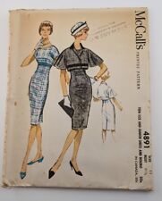 Vintage 1950s McCall's 4891 Sewing Pattern Junior Dress And Bolero Bust 31.5