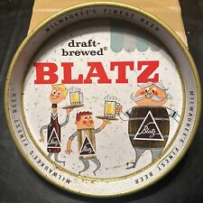 Blatz Beer Milwaukee Wisconsin Draft Brewed Bartender Server Tray 13” 1959 VTG picture