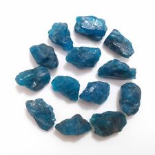 Natural Blue Apatite Raw 13 Piece 13-18 MM Blue Apatite Crystal Rough Jewelry picture