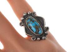 sz7.5 Vintage Native American Sterling turquoise ring picture