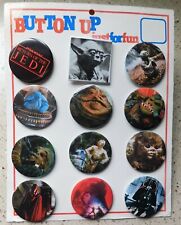 1983 George Lucas Star Wars Return of the Jedi Buttons Set of 12 picture