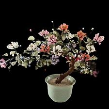 Vintage Feng Shui Jadeite Bonsai Tree Celadon Pot Japan picture