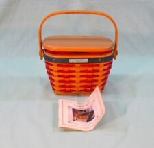 Longaberger 2001 Inaugural Basket #16080 w/ Fabric Liner, Wooden Lid, Protector picture