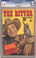 Tex Ritter Western #1 CGC 5.5 1950 1073903031 picture