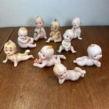 Vintage Cupie Kewpie Lot Of 9 Bisque Porcelain Dolls Japan Figurines VTG SWEET  picture