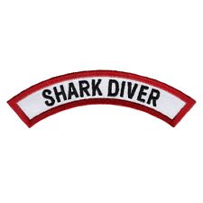 SHARK DIVER CHEVRON - SCUBA DIVING iron-on DIVE PATCH embroidered applique picture