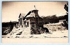 RPPC ALLENSPARK, CO ~ St. Malo CHURCH on the ROCK c1940s Hoffman Photo Postcard picture
