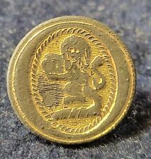 EARLY BITISH EAST INDIA COMPANY OFFICER CUFF SIZE BUTTON LION RAMPANT EXCAVATED picture