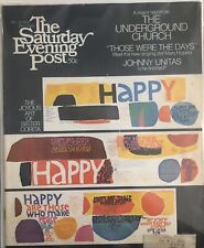 Saturday Evening Post Dec 28 1968 - Jan 11 1969 Johnny Unitas Sister Corita art picture