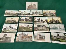 Lot of 17 Antique U.S. STATE CAPITAL POST CARDS ~ 4 Unposted-13 Posted(1907-11) picture