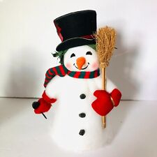 Vintage Hanford’s Snowman Christmas Winter Decoration 12.5 x 7 Made in Taiwan picture