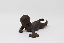 Early 1900s Italian Bronze Crawling Baby Statue Giorgio Sommer picture