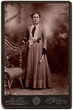 CIRCA 1890s CABINET CARD MILLER GORGEOUS YOUNG LADY GRADUATION? MARLIN TEXAS picture