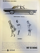 1963 Vintage Magazine Advertisement Dodge Gentlemen Prefer Bombs picture