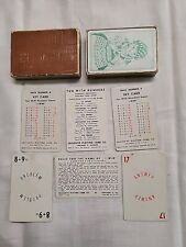 Vintage 1951 Fun With Numbers Gypsy Playing Card Game With Box picture