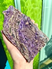 511 Gram: Charoite with Tinaksite Faced Rough Slab from the Russian Federation picture