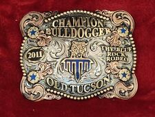 BULLDOGGING PROFESSIONAL RODEO CHAMPION TROPHY BUCKLE☆OLD TUCSON☆RARE☆2011☆353 picture