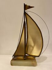 Mid-Century Brutalist Brass Sailboat Sculpture by DeMott picture