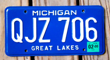 NICE 2000 Michigan License Plate QJZ706 Great Lakes picture