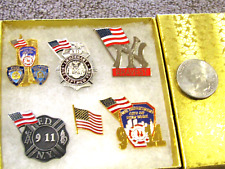 New York City Firefighter FDNY Lieutenant 9/11 WTC Lapel Pin 911 Gift Lot of 6 picture