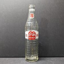 O-So Good ACL 1964 Embossed Soda Bottle 12 oz King Size Full Flavor - Rare picture
