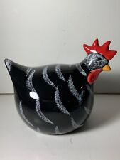 Home Essentials Black & White Ceramic Rooster/Hen 6.5 in. picture